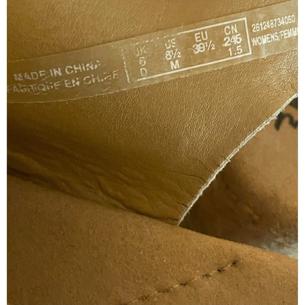 Clarks Annadel Eirwyn Cork Wedge Heel Crisscross Strap Taupe Sandals Size 8.5